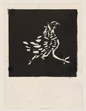 Artist: WILLIAMS, Fred | Title: Cockerel [2nd version] | Date: 1957 | Technique: linocut, printed in black ink, from one block | Copyright: © Fred Williams Estate