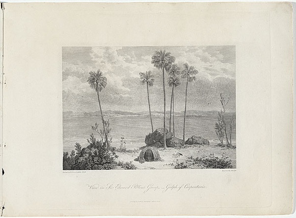 Title: bView of Sir Edward Pellew's Group - Gulph (sic) of Carpentaria. | Date: 1814 | Technique: b'engraving, printed in black ink, from one copper plate' Title: bView of Sir Edward Pellew's Group - Gulph (sic) of Carpentaria. | Date: 1814 | Technique: b'engraving, printed in black ink, from one copper plate'