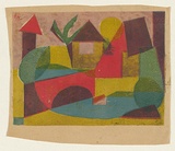 Title: The red bridge | Date: c. 1955 | Technique: screenprint, printed in colour, from multiple stencils