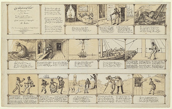 Artist: b'Becker, Ludwig.' | Title: b'An Australian story.' | Date: 1860 | Technique: b'lithograph, printed in colour, from two stones' Artist: b'Becker, Ludwig.' | Title: b'An Australian story.' | Date: 1860 | Technique: b'lithograph, printed in colour, from two stones'