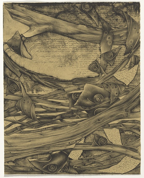 Title: b'Time and tide 3' | Date: 1995 | Technique: b'tuche and crayon lithograph, printed in black ink, from one plate'