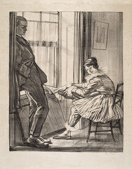 Artist: b'Proctor, Thea.' | Title: b'Before rehearsal' | Date: 1919 | Technique: b'lithograph, printed in black ink, from one stone' Artist: b'Proctor, Thea.' | Title: b'Before rehearsal' | Date: 1919 | Technique: b'lithograph, printed in black ink, from one stone'