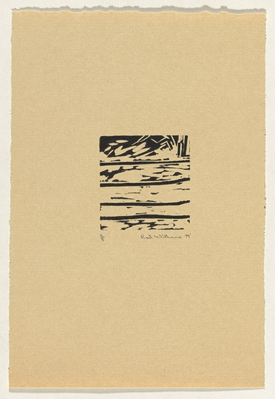 Artist: b'Withers, Rod.' | Title: b'Woodcut: from the set Australian birds of prey and the rogue sparrow' | Date: 1979 | Technique: b'woodcut, printed in black ink, from one block' Artist: b'Withers, Rod.' | Title: b'Woodcut: from the set Australian birds of prey and the rogue sparrow' | Date: 1979 | Technique: b'woodcut, printed in black ink, from one block'