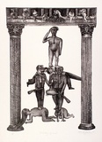 Artist: b'Doggett-Williams, Phillip.' | Title: b'Military pyramid.' | Date: 1991 | Technique: b'lithograph, printed in brown/black ink, from one stone'