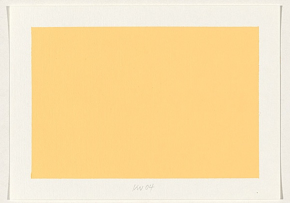 Artist: b'Wiebke, Karl.' | Title: b'not titled [cream-yellow]' | Date: 2004 | Technique: b'screenprint, printed in acrylic paint, from one stencil'