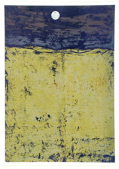Artist: b'Rose, David.' | Title: b'Evening site' | Date: 1962, March | Technique: b'screenprint, printed in colour, from multiple stencils' Artist: b'Rose, David.' | Title: b'Evening site' | Date: 1962, March | Technique: b'screenprint, printed in colour, from multiple stencils'