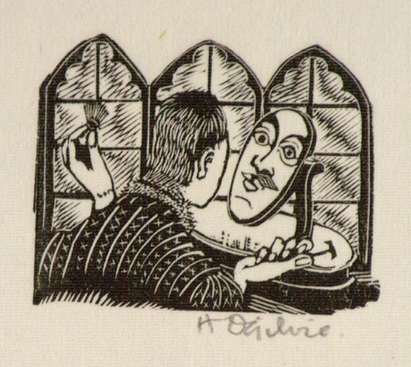 Artist: b'OGILVIE, Helen' | Title: b'Verses at a party.' | Date: (1953) | Technique: b'wood-engraving, printed in black ink, from one block' Artist: b'OGILVIE, Helen' | Title: b'Verses at a party.' | Date: (1953) | Technique: b'wood-engraving, printed in black ink, from one block'