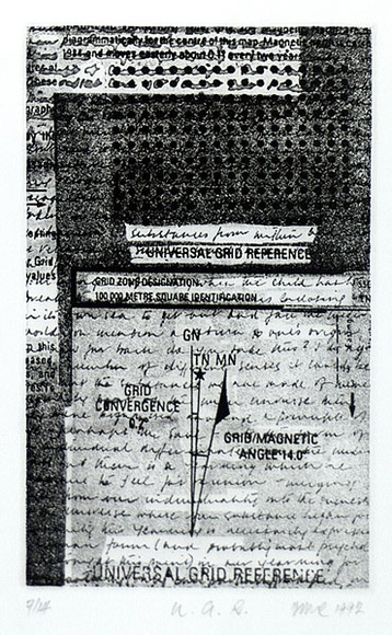 Artist: b'Campbell, Denise.' | Title: b'U.G.R.' | Date: 1992 | Technique: b'etching, aquatint printed in black ink, from one copper plate' Artist: b'Campbell, Denise.' | Title: b'U.G.R.' | Date: 1992 | Technique: b'etching, aquatint printed in black ink, from one copper plate'