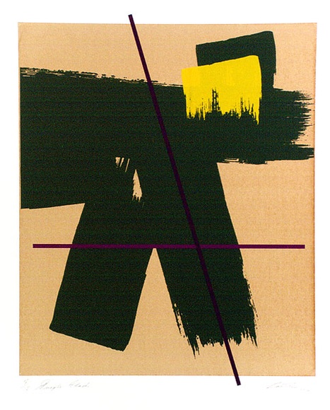 Artist: b'Croston, Doug' | Title: b'Purple flash.' | Date: June 1974 | Technique: b'screenprint, printed in colour, from five stencils' | Copyright: b'Courtesy of the artist' Artist: b'Croston, Doug' | Title: b'Purple flash.' | Date: June 1974 | Technique: b'screenprint, printed in colour, from five stencils' | Copyright: b'Courtesy of the artist'