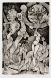 Artist: SHOMALY, Alberr | Title: Man and universe | Date: 1968 | Technique: engraving, printed in brownish pink ink, from one copper plate
