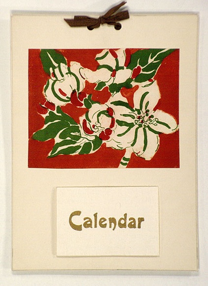 Artist: b'Craig, Sybil.' | Title: b'Calendar: Flower.' | Date: c.1942 | Technique: b'linocut, printed in colour, from multiple blocks' Artist: b'Craig, Sybil.' | Title: b'Calendar: Flower.' | Date: c.1942 | Technique: b'linocut, printed in colour, from multiple blocks'