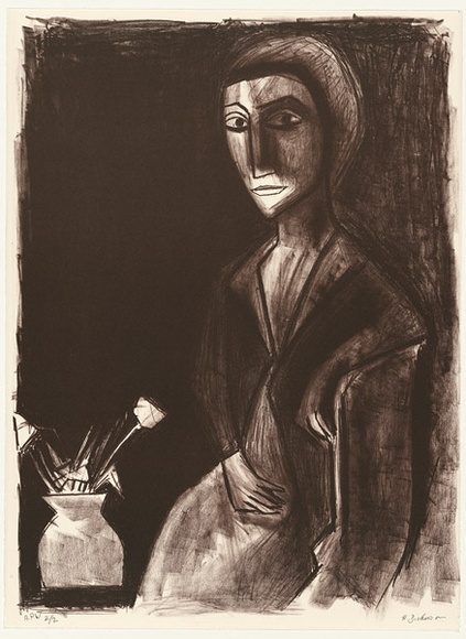Artist: b'Dickerson, Robert.' | Title: b'Tulips II' | Date: 2000, July | Technique: b'lithograph, printed in dark brown ink, from one stone' Artist: b'Dickerson, Robert.' | Title: b'Tulips II' | Date: 2000, July | Technique: b'lithograph, printed in dark brown ink, from one stone'