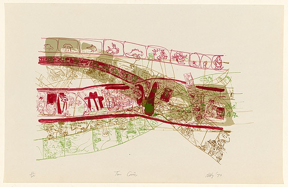 Title: b'Time comic' | Date: 1970 | Technique: b'lithograph, printed in colour, from multiple stones [or plates]'