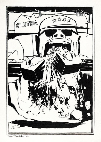Artist: b'Thompson, Tom.' | Title: b'Clutha' | Date: 1972 | Technique: b'screenprint, printed in black ink, from one screen' Artist: b'Thompson, Tom.' | Title: b'Clutha' | Date: 1972 | Technique: b'screenprint, printed in black ink, from one screen'