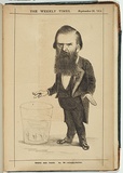 Title: b'Homoeopathy [Dr Johann W. G\xc3\xbcnst].' | Date: 26 September 1874 | Technique: b'lithograph, printed in colour, from multiple stones'