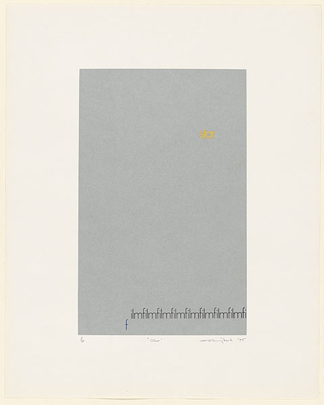 Title: b'Star' | Date: 1975 | Technique: b'screenprint, printed in colour, from four stencils'