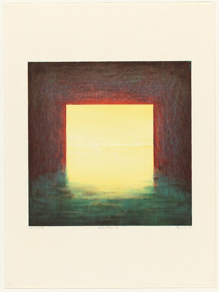 Artist: b'Maguire, Tim.' | Title: b'Under bridges II' | Date: 1989 | Technique: b'lithograph, printed in colour, from five stones' | Copyright: b'\xc2\xa9 Tim Maguire' Artist: b'Maguire, Tim.' | Title: b'Under bridges II' | Date: 1989 | Technique: b'lithograph, printed in colour, from five stones' | Copyright: b'\xc2\xa9 Tim Maguire'