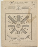 Artist: J.G. Austin & Co. | Title: Plan of the new goal for Sydney, to contain 400 prisoners in solitary cells. | Date: 1836