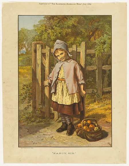 Artist: b'Calvert, Samuel.' | Title: b'Nancy sir.' | Date: 1884 | Technique: b'wood-engraving, printed in colour, from multiple blocks' Artist: b'Calvert, Samuel.' | Title: b'Nancy sir.' | Date: 1884 | Technique: b'wood-engraving, printed in colour, from multiple blocks'