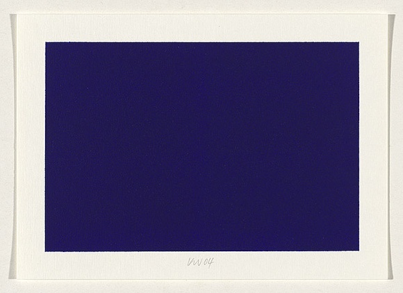Artist: b'Wiebke, Karl.' | Title: b'not titled [deep blue]' | Date: 2004 | Technique: b'screenprint, printed in acrylic paint, from one stencil'