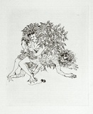 Artist: BOYD, Arthur | Title: Story of a ruined man. | Date: c.1970 | Technique: etching, printed in black ink, from one plate | Copyright: Reproduced with permission of Bundanon Trust
