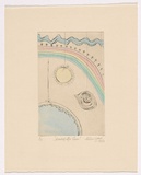Artist: JOSE, Ellen | Title: Catch the sun | Date: 1993 | Technique: etching, drypoint, printed in black ink with plate-tone from one plate; hand-coloured