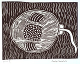 Artist: Yamalulu, Jocelyn. | Title: not titled [sting ray] | Date: 2000, March | Technique: linocut, printed in black ink, from one block