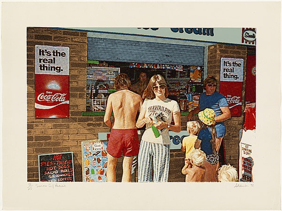 Title: b'Summer self portrait' | Date: 1978 | Technique: b'photo-screenprint, printed in colour, from multiple stencils'