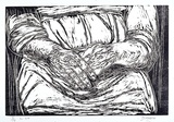 Artist: b'Zofrea, Salvatore.' | Title: bMy mother's hands | Date: 1994-1999 | Technique: b'woodcut, printed in black ink, from an Indonesian jelutong woodblock' | Copyright: b'\xc2\xa9 Salvatore Zofrea, 1994-1999'