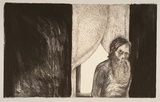 Artist: b'Trenfield, Wells.' | Title: b'Self-portrait' | Date: 1982, December | Technique: b'lithograph, printed in black ink, from one stone'