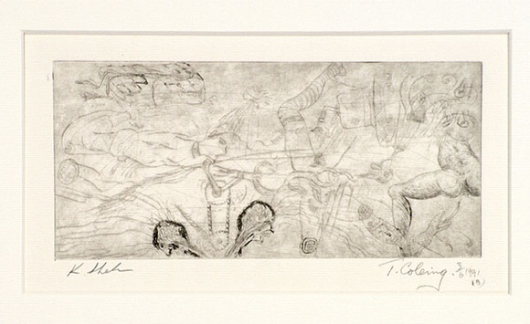 Artist: b'Sheehan, Kevin.' | Title: b'The Hospital Years.' | Date: 1991 | Technique: b'etching and aquatint, printed in black ink, from one plate' Artist: b'Sheehan, Kevin.' | Title: b'The Hospital Years.' | Date: 1991 | Technique: b'etching and aquatint, printed in black ink, from one plate'