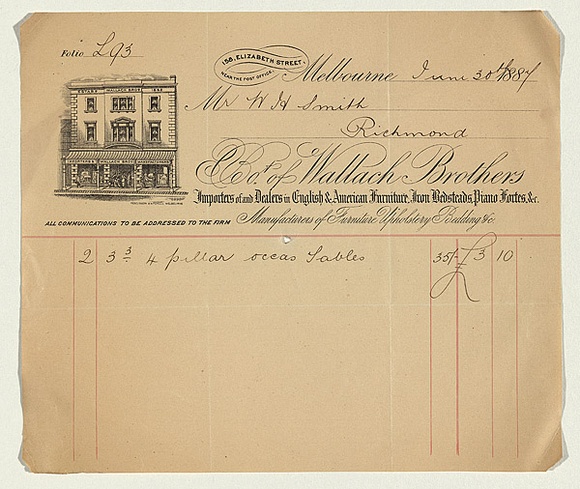 Title: b'Wallach Brothers' | Date: 1887 | Technique: b'lithograph, printed in black ink, from one stone'