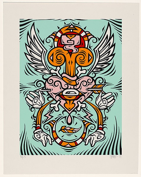 Artist: PHIBS, | Title: (not titled screenprint) | Date: 2009 | Technique: screenprint, printed in colour, from five stencils