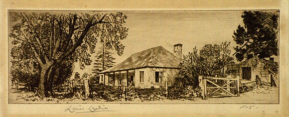 Artist: b'LINDSAY, Lionel' | Title: b'Elizabeth Farm, Parramatta' | Date: 1914 | Technique: b'etching, printed in black ink, from one plate' | Copyright: b'Courtesy of the National Library of Australia' Artist: b'LINDSAY, Lionel' | Title: b'Elizabeth Farm, Parramatta' | Date: 1914 | Technique: b'etching, printed in black ink, from one plate' | Copyright: b'Courtesy of the National Library of Australia'