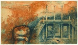 Title: b'Delos' | Date: 1991 | Technique: b'etching, printed in blue and orange ink, from one plate'