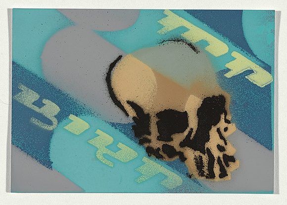 Title: b'BYRD sticker' | Date: 2009 | Technique: b'stencil, printed in colour aerosol paint, from multiple stencils'