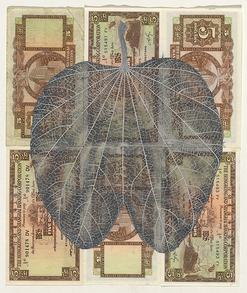 Artist: b'HALL, Fiona' | Title: b'Bauhinia blakeana - Hong Kong orchid tree (Hong Kong currency)' | Date: 2000 - 2002 | Technique: b'gouache' | Copyright: b'\xc2\xa9 Fiona Hall' Artist: b'HALL, Fiona' | Title: b'Bauhinia blakeana - Hong Kong orchid tree (Hong Kong currency)' | Date: 2000 - 2002 | Technique: b'gouache' | Copyright: b'\xc2\xa9 Fiona Hall'