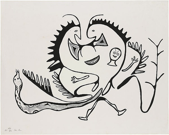 Artist: b'Man, John.' | Title: b'Kambangen.' | Date: c.1975 | Technique: b'screenprint, printed in black ink, from one stencil' Artist: b'Man, John.' | Title: b'Kambangen.' | Date: c.1975 | Technique: b'screenprint, printed in black ink, from one stencil'