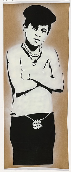 Artist: b'SYNC,' | Title: b'Eat $hit and die.' | Date: 2004 | Technique: b'stencil, printed in colour, from multiple stencils'