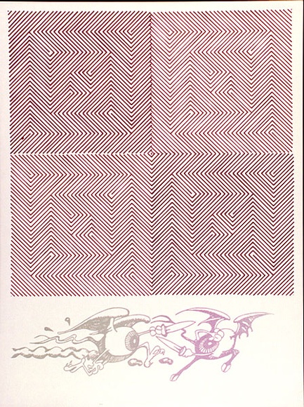 Artist: b'Dean, Chris.' | Title: b'Eyes fighting' | Date: c.1972 | Technique: b'screenprint, printed in colour, from multiple stencils' Artist: b'Dean, Chris.' | Title: b'Eyes fighting' | Date: c.1972 | Technique: b'screenprint, printed in colour, from multiple stencils'