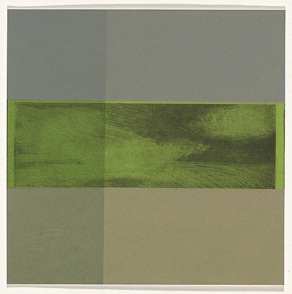 Artist: b'Bovell, Penny.' | Title: b'Project 7: sky/sign #8.' | Date: 2000 | Technique: b'screenprint, printed in colour using photopoymer inks, from photo-stencil and hand-cut stencils' Artist: b'Bovell, Penny.' | Title: b'Project 7: sky/sign #8.' | Date: 2000 | Technique: b'screenprint, printed in colour using photopoymer inks, from photo-stencil and hand-cut stencils'