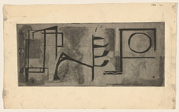 Title: b'Surfaces No.1' | Date: c. 1960 | Technique: b'soft-ground etching and embossing, printed in black ink, from one plate'