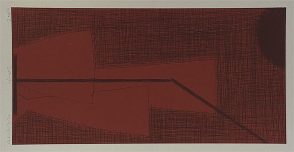 Artist: b'Lincoln, Kevin.' | Title: b'Lamp' | Date: 1994 | Technique: b'etching and drypoint, printed in black ink, from one plate' Artist: b'Lincoln, Kevin.' | Title: b'Lamp' | Date: 1994 | Technique: b'etching and drypoint, printed in black ink, from one plate'