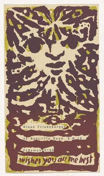 Title: b'Christmas card.' | Date: 1950s | Technique: b'screenprint, printed in colour, from multiple stencils' Title: b'Christmas card.' | Date: 1950s | Technique: b'screenprint, printed in colour, from multiple stencils'