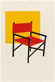 Artist: b'Taylor, Michelle.' | Title: b(Student's chair) [Red deck chair, yellow square] | Date: 1980 | Technique: b'screenprint, printed in colour, from three stencils'