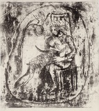 Artist: BOYD, Arthur | Title: (Seated figure and ram). | Date: 1960-70 | Copyright: Reproduced with permission of Bundanon Trust