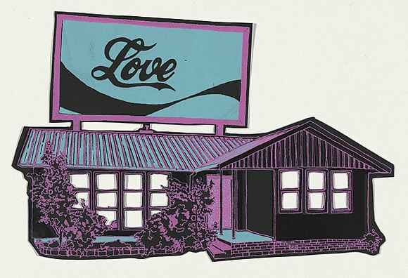 Title: b'Suburban love' | Date: 2010 | Technique: b'screenprint, printed in colour, from three stencils'