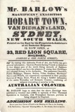 Mr. Barlow's magnificent exhibition of Hobart Town, Van Dieman's Land and Sydney New South Wales.