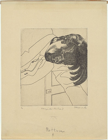 Artist: b'Coventry, Frederick.' | Title: b'Horizontal portrait.' | Date: 1929 | Technique: b'etching, printed in black ink, from one plate' Artist: b'Coventry, Frederick.' | Title: b'Horizontal portrait.' | Date: 1929 | Technique: b'etching, printed in black ink, from one plate'