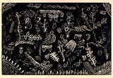 Artist: b'Ngale, Polly.' | Title: b'not titled [No.42]' | Date: 1990 | Technique: b'woodcut, printed in black ink, from one block'